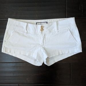 White Abercrombie shorts